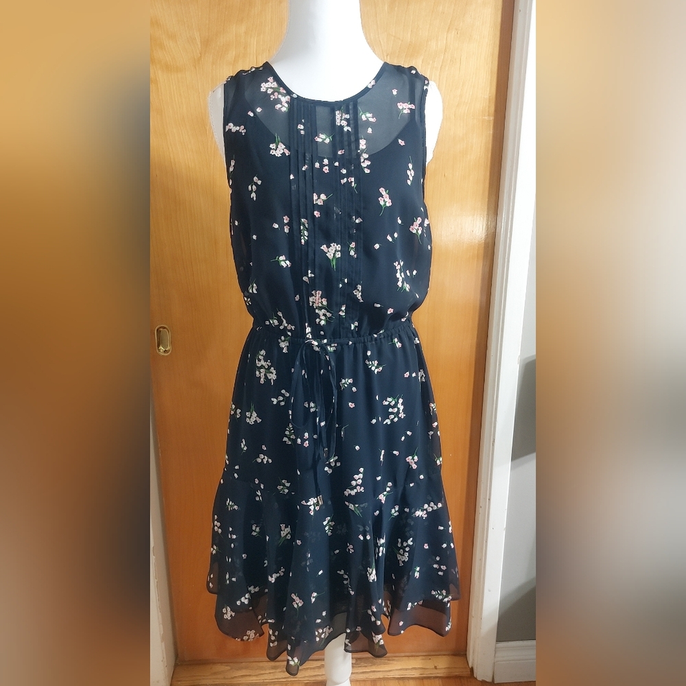Tommy Hilfiger Navy Floral Midi Dress